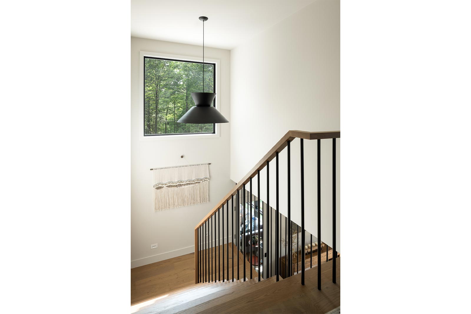 interior design vermont stairwell lighting