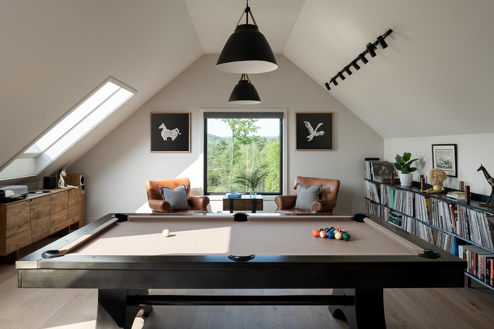 interior design studio game room pool table